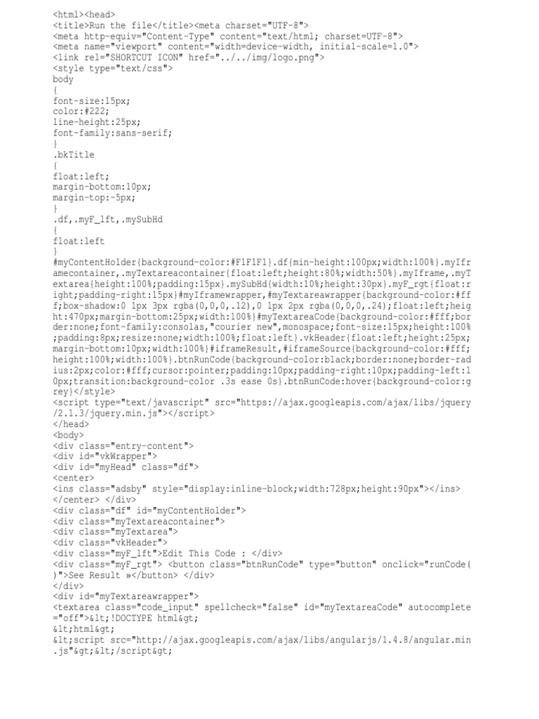 HTML Compiler Code | PDF | Html Element | Html image.