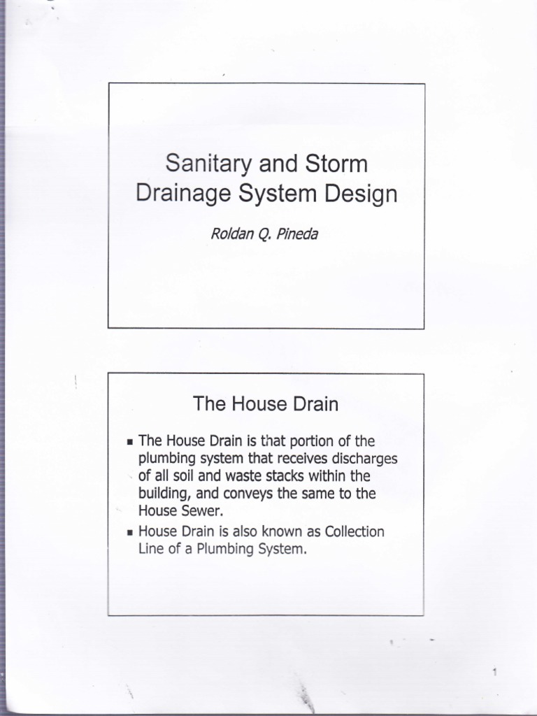 Sanitary and Storm Drainage | PDF | Storm Drain | Basement