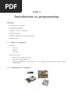 Introduction To Programming: Unit 1