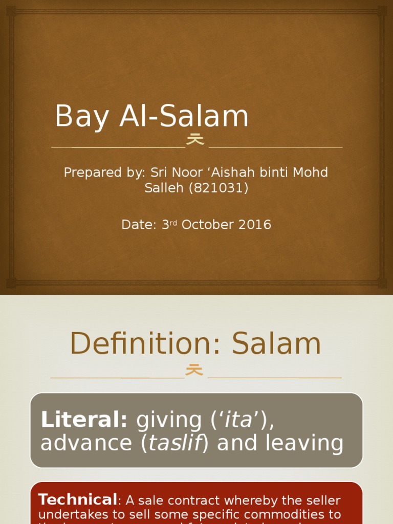 Maxim Bay Al Salam Pdf Commodity Prices