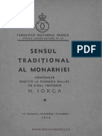 Sensul Tradiţional Al Monarhiei Conferinţă Rostită La Fundaţia Dalles
