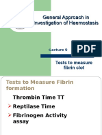 9 Test To Measure Fibrin Formation