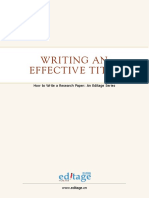 1 Writing an Effective Title