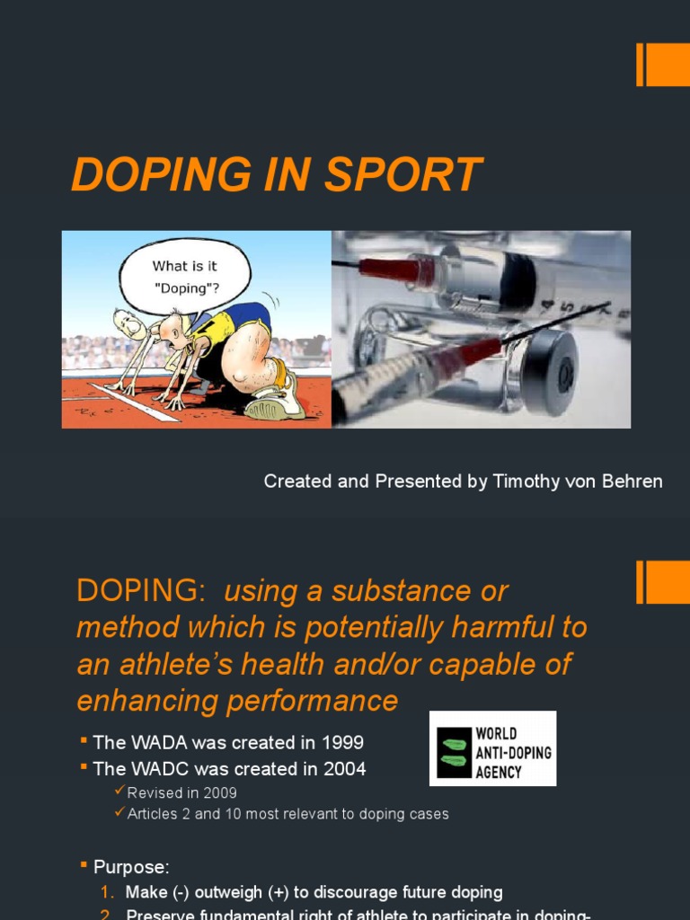 research paper on doping in sports