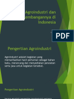 Agroindustri Dan Perkembangannya Di Indonesia