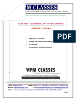 Csir Net - General Aptitude (Part-A) : Sample Theory