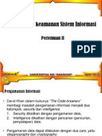 Dasar-Dasar Keamanan Sistem Informasi: Pertemuan II