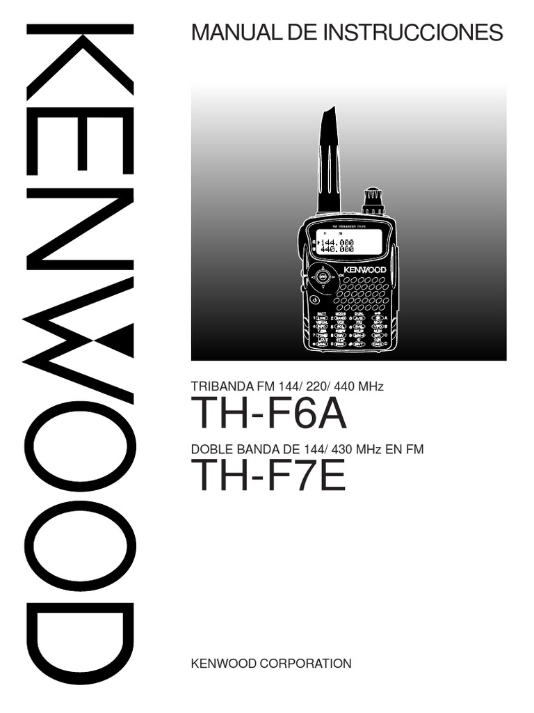 Kenwood THF6A Es PDF Descargar gratis PDF Radio aficionada