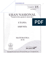 Naskah Soal UN Matematika SMP 2011 (Paket 15).pdf