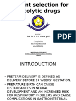 Current Selection For Tocolytic Drugs