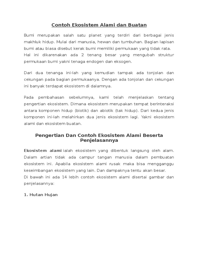 Download 5000 Gambar Ekosistem Alam Dan Buatan Terbaik Gratis