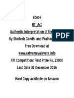 Ebook Rti Act Authentic Interpretation of The Statute by Shailesh Gandhi and Pralhad Kachare Free Download at