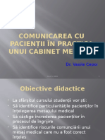 Curs 10 Comunicarea Cu Pacienții În Practica Unui Cabinet Medical