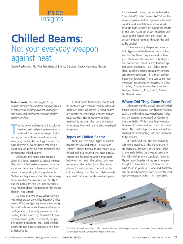 Chilled Beam Systems | PDF | Air Conditioning | Meteorology
