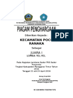 Piagam PKK Lomba Yel-Yel