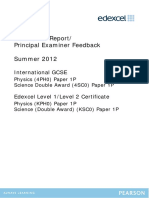 Examiners' Report/ Principal Examiner Feedback Summer 2012: International GCSE