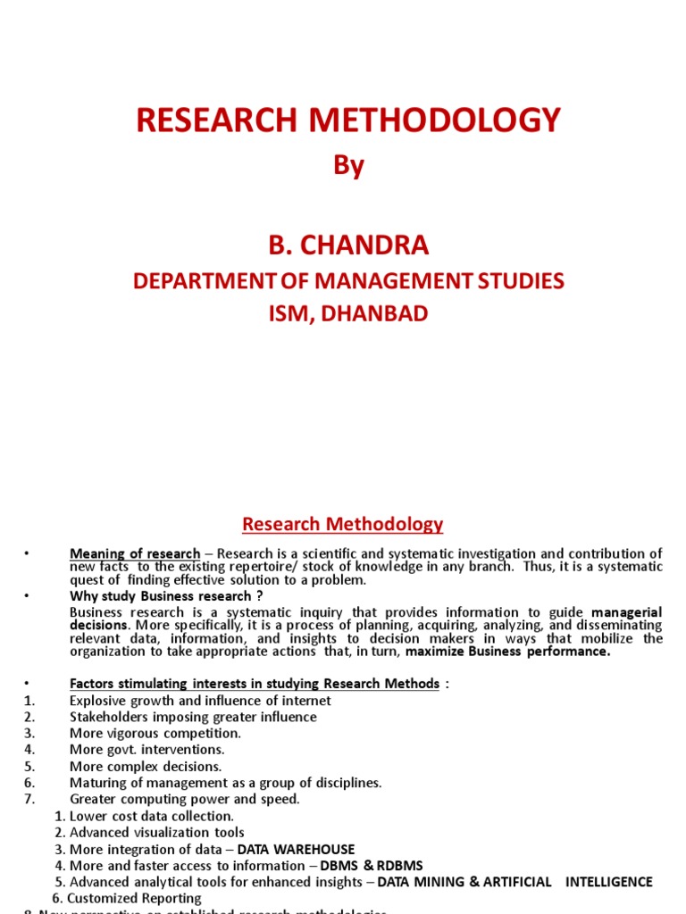 Research Methodology in Business Studies | PDF | Causality | Survey ...
