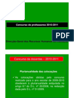 Apresentacao Concurso 2010-2011