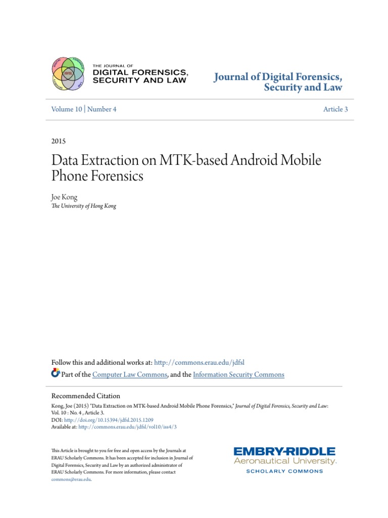 A Extraction On MTK-based Android Mobile Phone Forensics | PDF ...