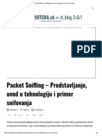 Packet Sniffing - Predstavljanje, Uvod U Tehnologiju I Primer Snifovanja PDF