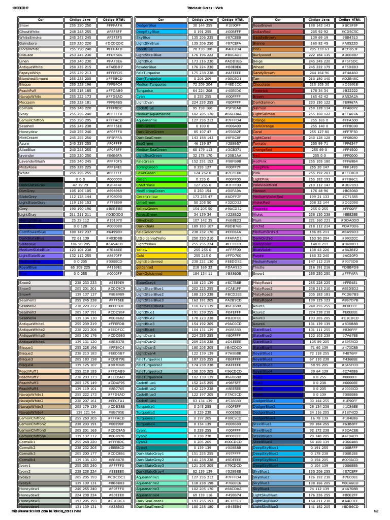Mmatosdesign Tabela De Cores Em Rgb | Images and Photos finder