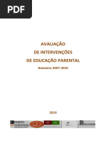 Relatório Da Avaliação Intervenções Educação Parental 2007-2010