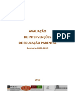 Relatório Da Avaliação Intervenções Educação Parental 2007-2010