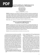 Avaliação de Necessidades para a Implementação de um  Programa de Transição para a Parentalidade