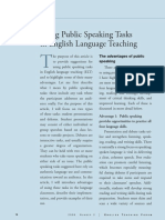 Using Public Speaking Tasks in English Language Teaching: Gina Iber R I-Shea