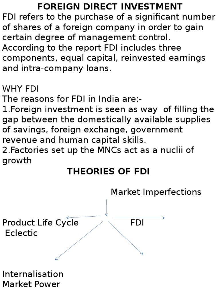 FDI | PDF | Foreign Direct Investment | Supply Chain