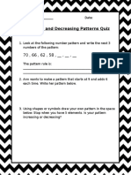 Patterns Quiz