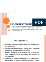 Plan de Investigación, Presentación Admón 2015