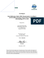 Test Report Solar Reflectance Index (SRI) Measurements According To ASTM E1980 On Paving Cement Mortar Supplied by SMS Holdings (PVT) LTD