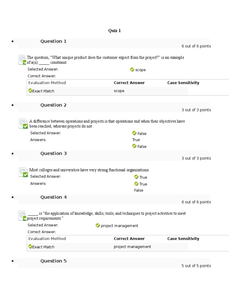 Project Management Exam Questions – ZMFE