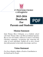 2015-2016 Handbook For Parents and Students: Mission Statement