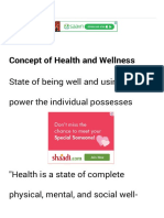 Concept of Health and Illness