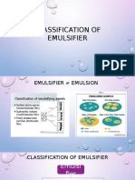 Classification of Emulsifier