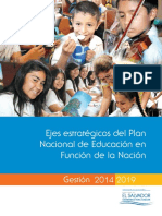 Ejes Estratgicos Del Plan Nacional de Educacin en Funcin de La Nacin PDF
