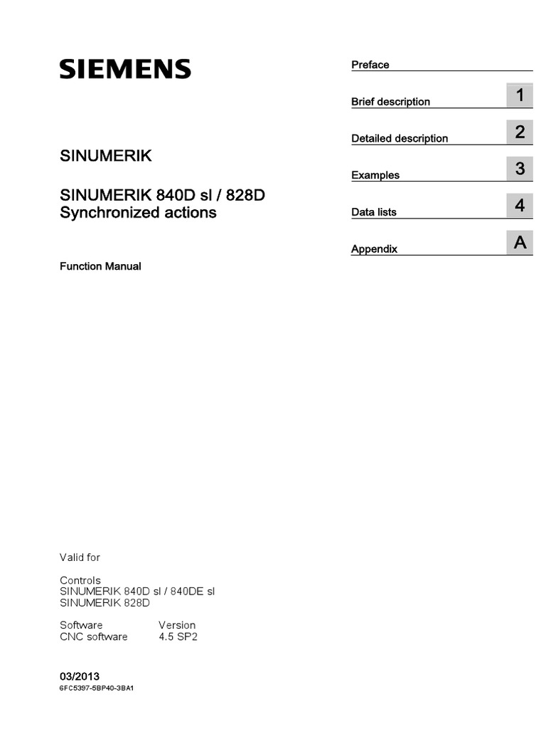 Sinumerik SINUMERIK 840D SL / 828D Synchronized Actions PDF Boolean