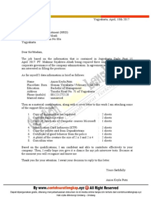 Cv atau nama lainnya daftar riwayat hidup dalam bahasa inggris kadang sangat dibutuhkan wa Contoh Cv Surat Lamaran Kerja Bahasa Inggris Dan Artinya