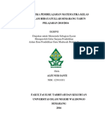 Problematika Pembelajaran Matematika Kelas V SD Islam Hidayatullah Semarang Tahun PELAJARAN 2015/2016