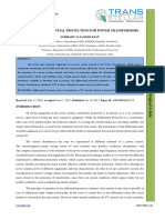 FFT Based Differential Protection For Power Transformers: Suribabu & Sanker Ram