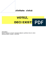 1 Proiect Didactic. Votez, Deci Exist DESIGN