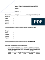 Perjanjian Jasa Pengelolaan Limbah Medis