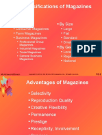 Classifications of Magazines: by Content by Size