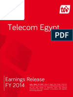 Telecom Egypt Full Year 2014 Earning