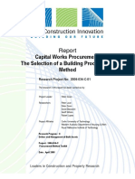 Report - Capital Works Procurement - The Selection of A Building Procurement Method PDF