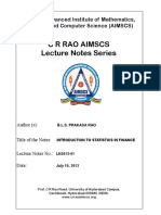 Introduction of Statistics in Finance