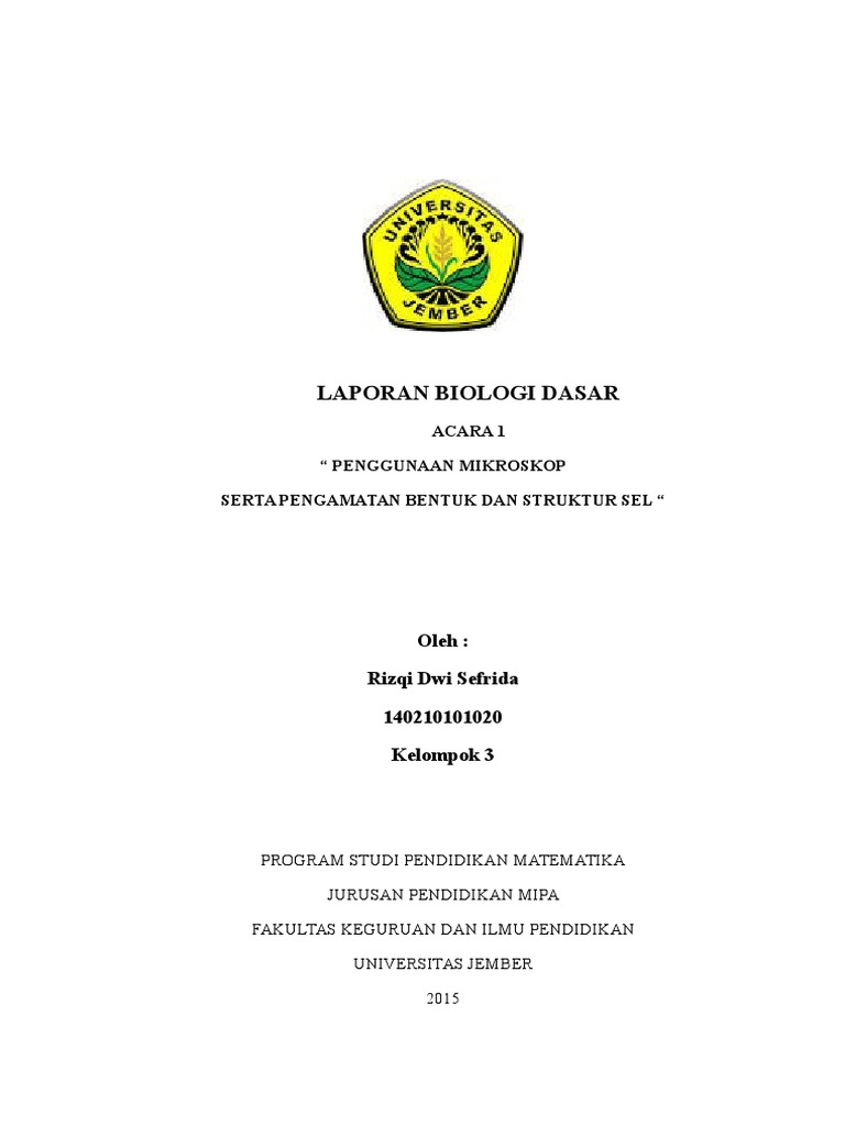 Laporan Biologi Dasar