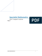 SACE Specialist Mathematics Subject Outline - Stage 2 (For Teaching in 2017)